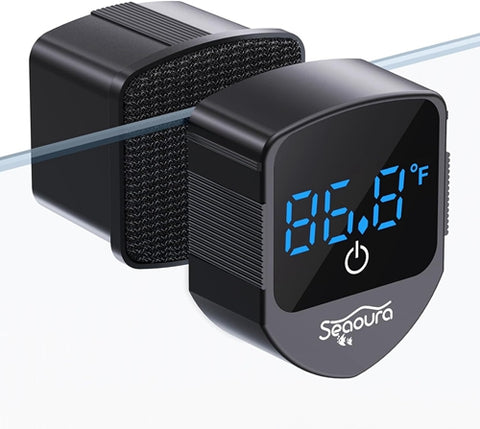 Seaoura ™ デジタル温度計付き水槽用磁気クリーナー