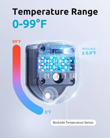 Seaoura ™ デジタル温度計付き水槽用磁気クリーナー